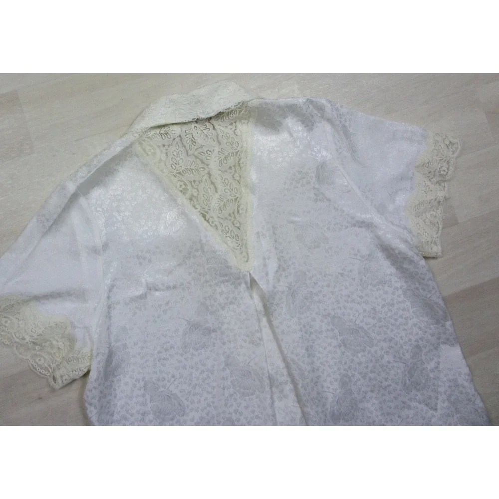 Vintage 80s Victoria's Secret Gold Label Pajama Set Size (M)‎ Wide Leg Bridal